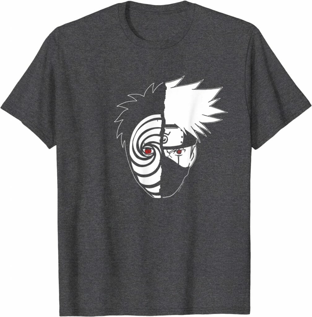 Naruto Merch: kakashi and tobi tshirt