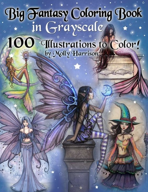 fantasy coloring books for adults: big fantasy coloring book